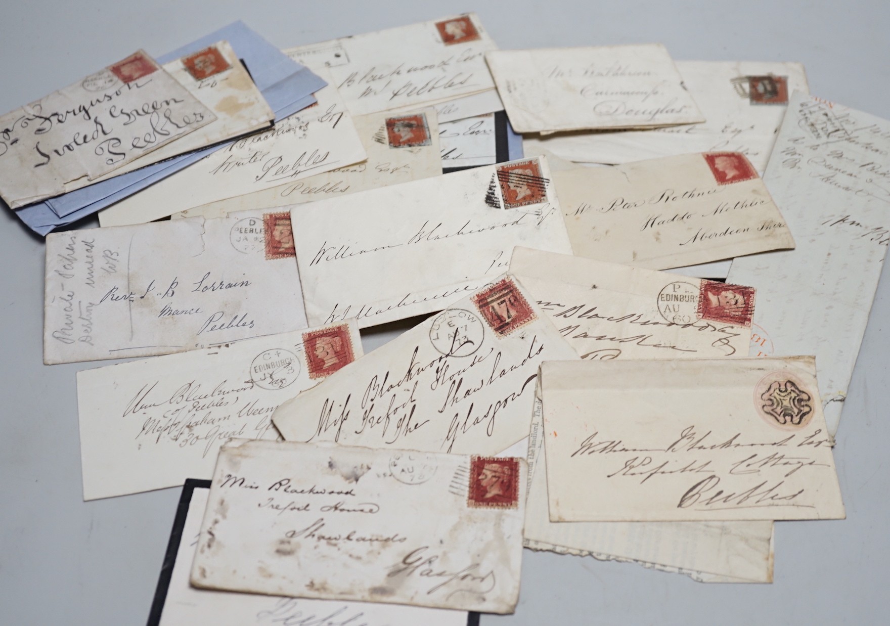 Stamps: Penny reds - loose and on covers